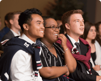 Students having fun at a University event