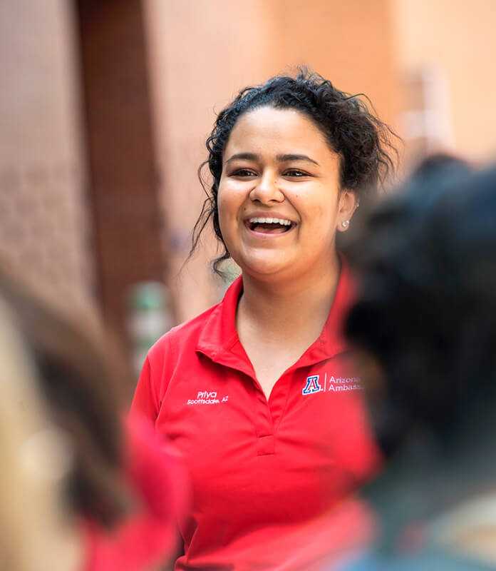 University of Arizona Tour Ambassador laughing 