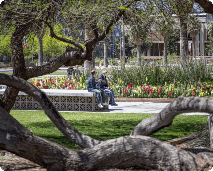 Students talking at the University of Arizona